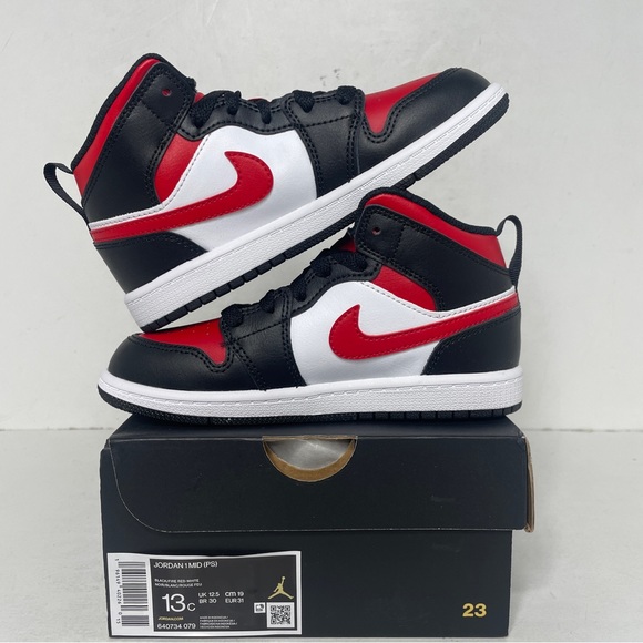 Nike Air Jordan 1 Retro Mid PS “Bred Toe” 2022 - Picture 3 of 4